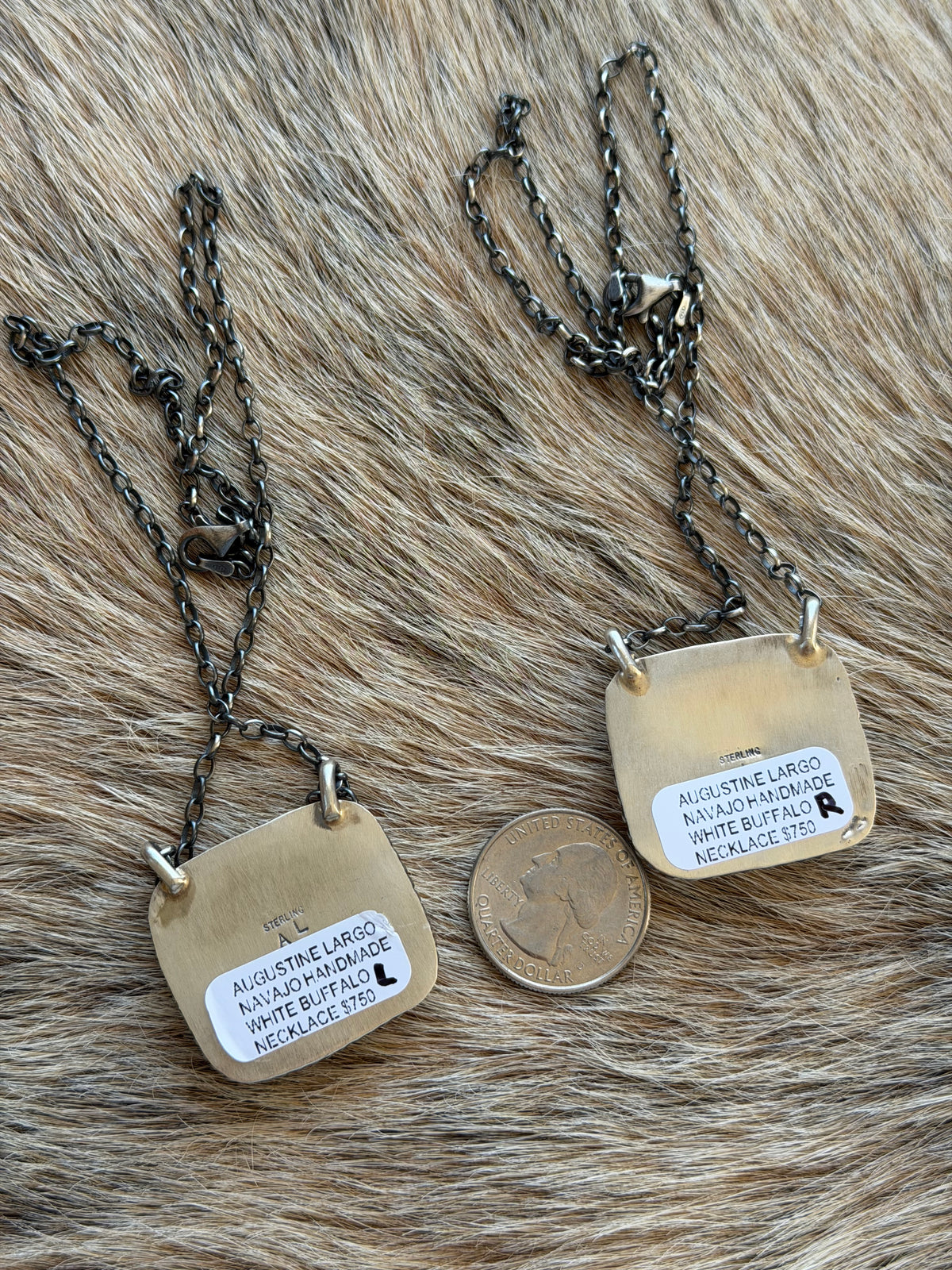 White Buffalo Bar Necklace