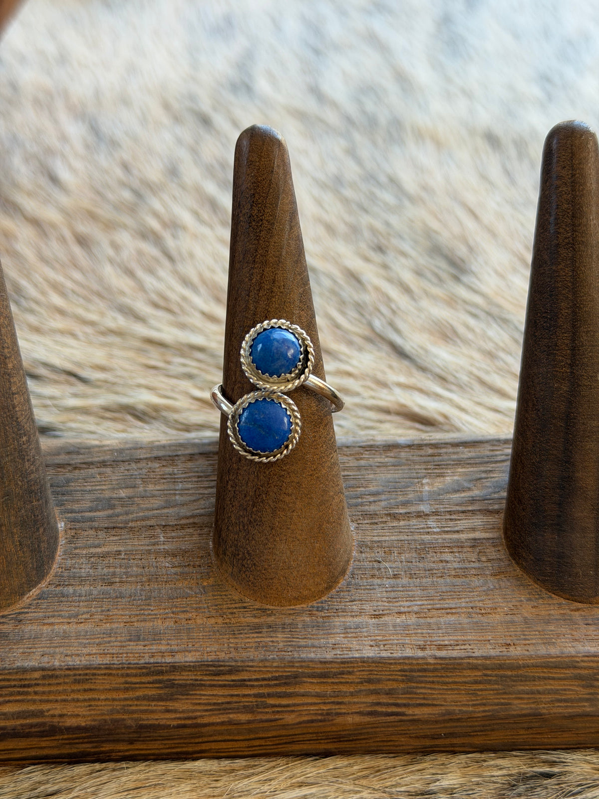 Blue Lapis Adjustable Wrap Ring