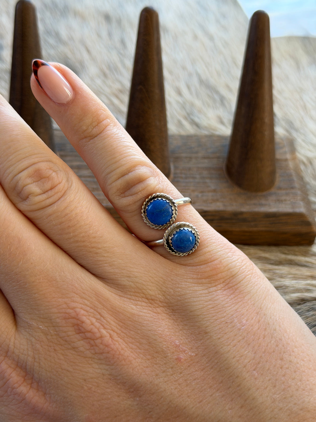 Blue Lapis Adjustable Wrap Ring