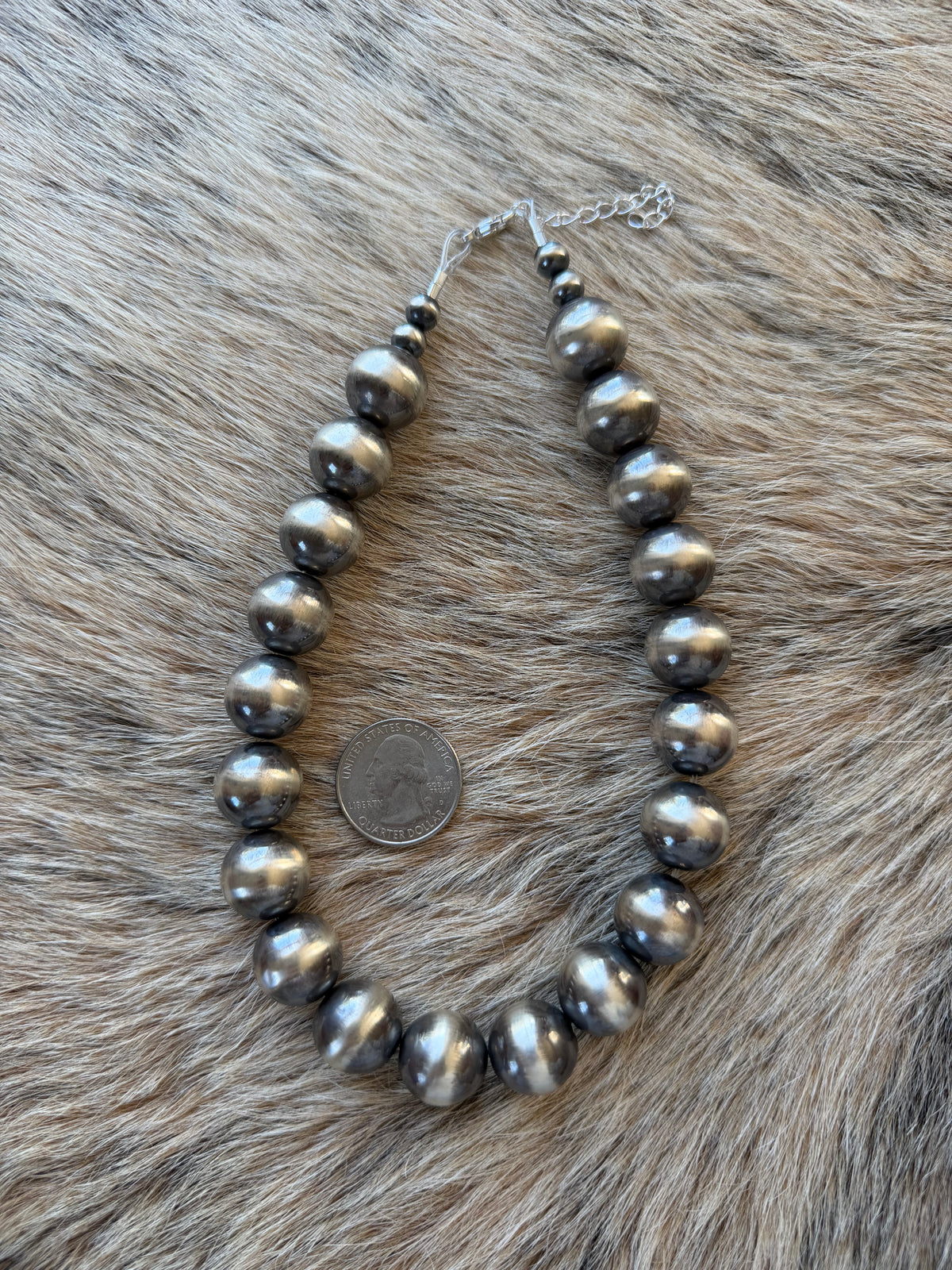 15" 16mm Sterling Pearl Necklace