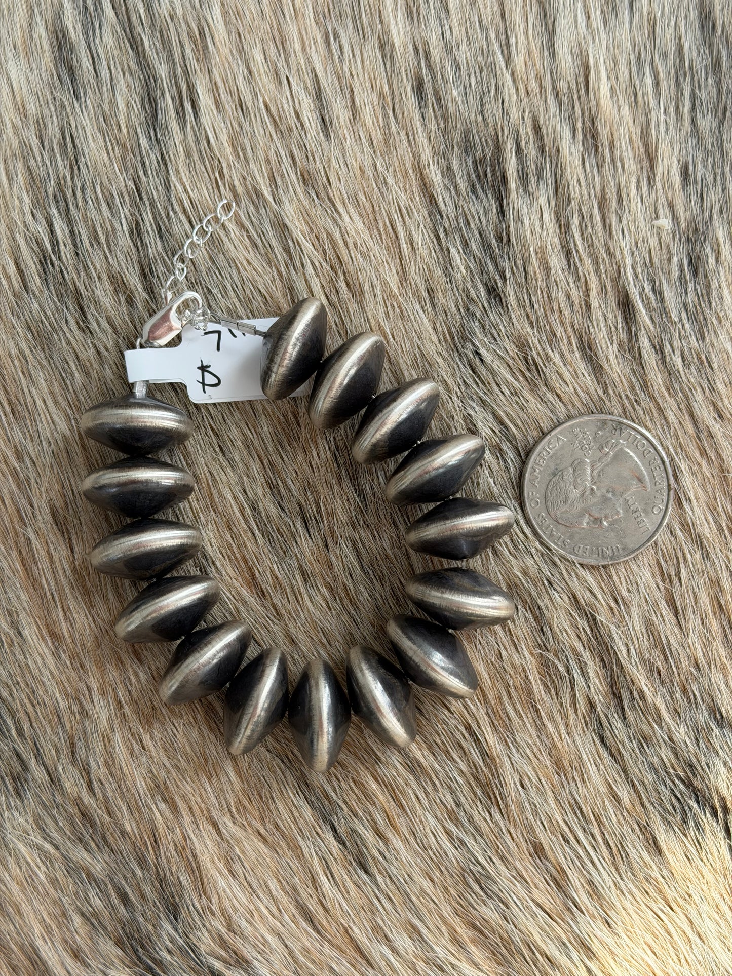 7" 17mm Saucer Pearl Bracelet