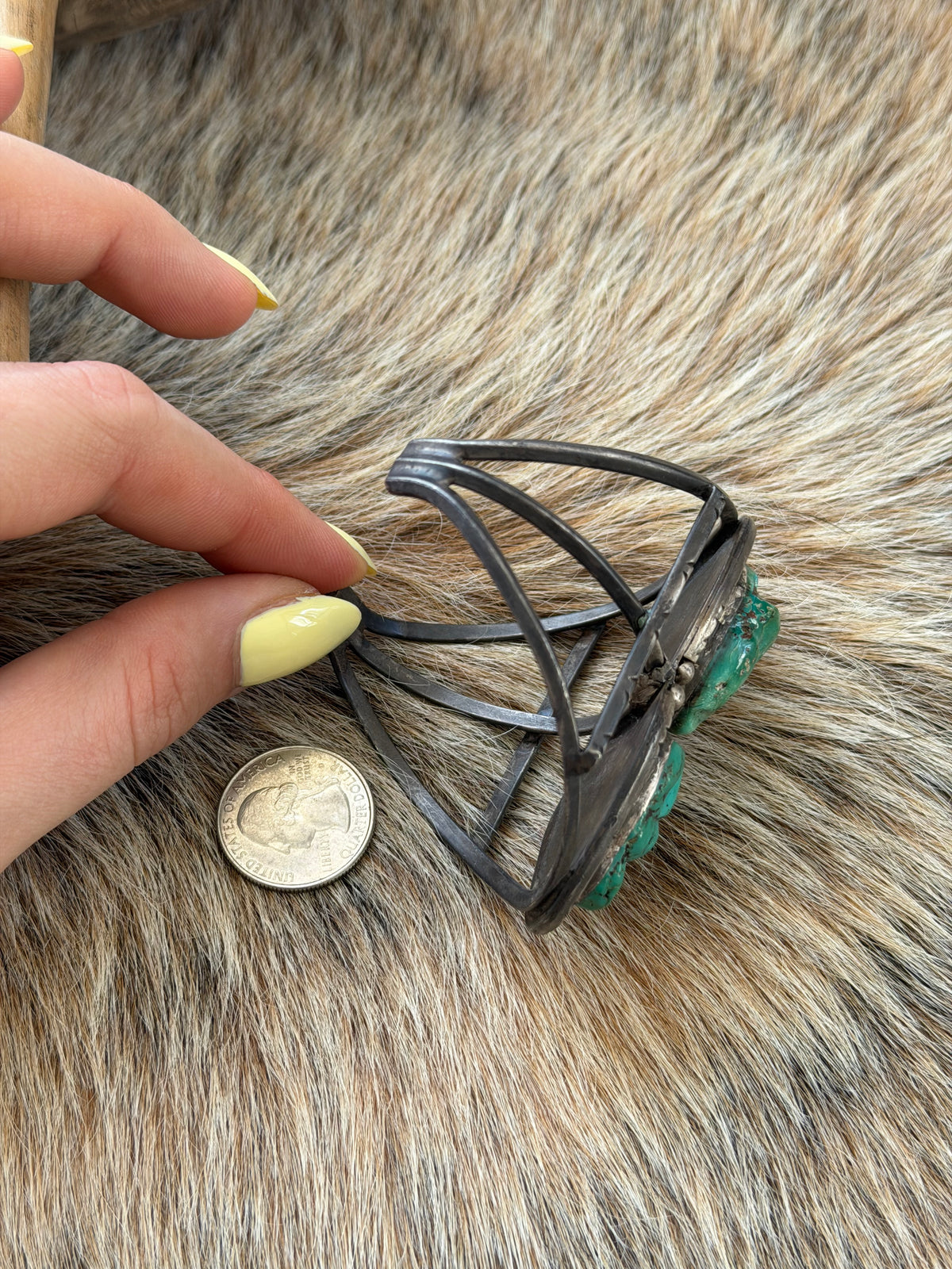 Vintage LARGE Turquoise Cuff Bracelet