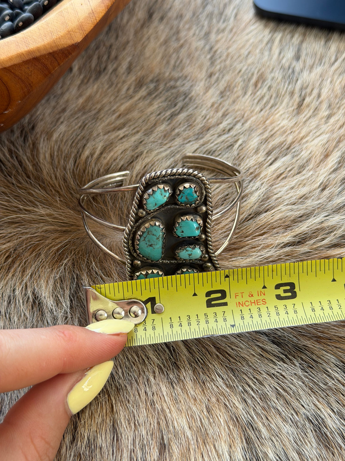 Vintage Turquoise Snake Design Cuff Bracelet