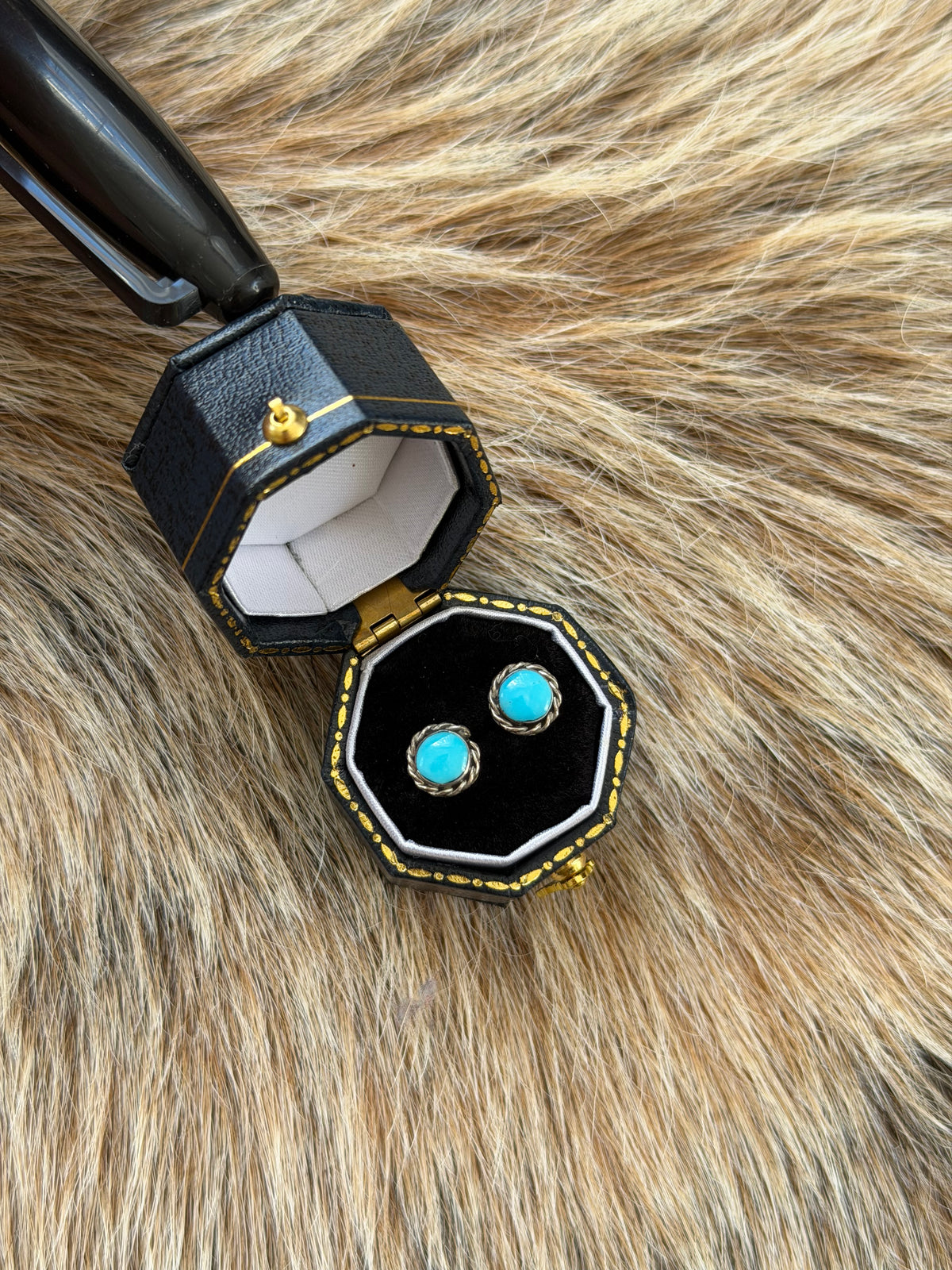 Vintage Turquoise Dainty Stud Earrings
