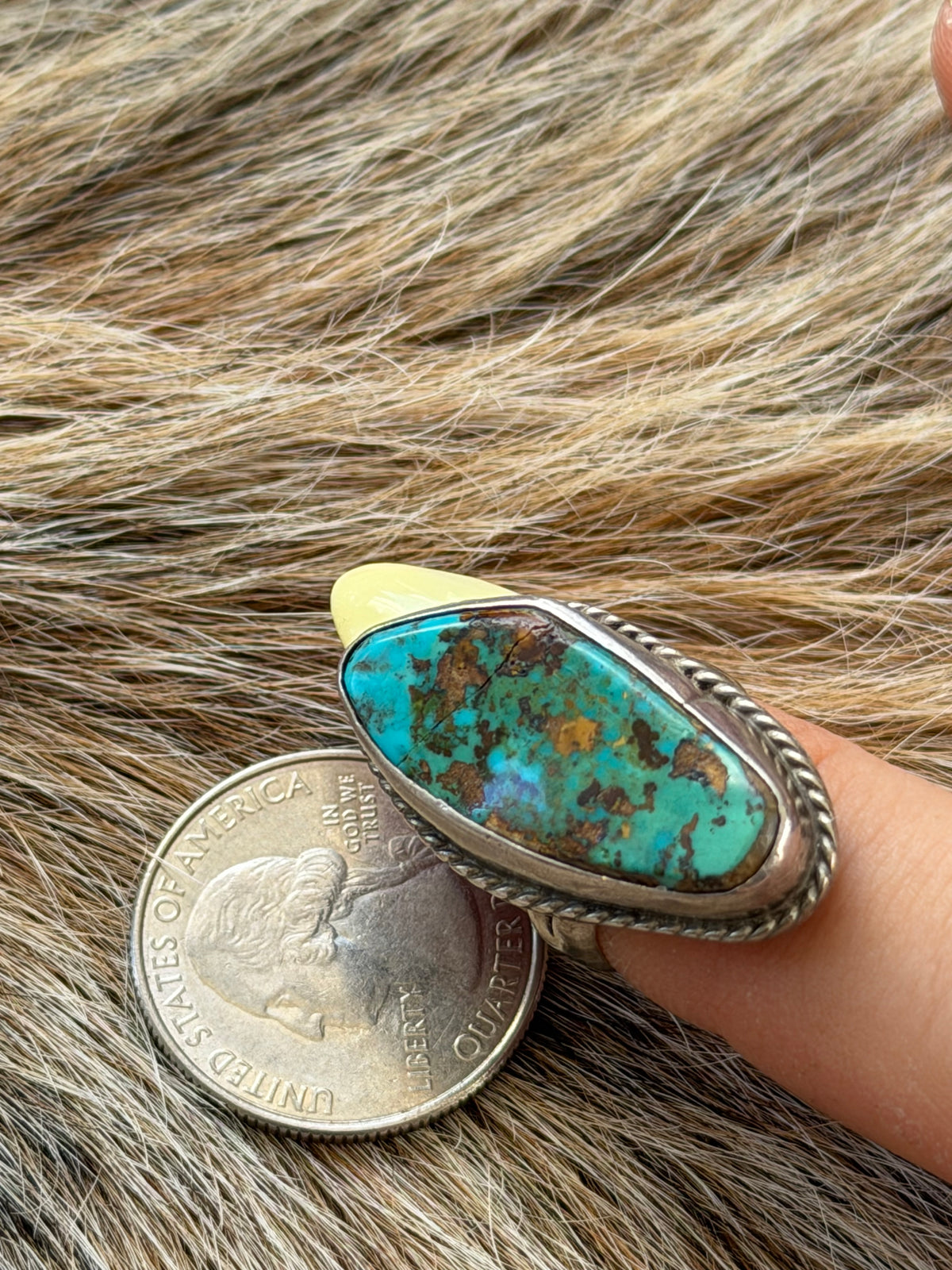 Size 5.5 Vintage Turquoise Ring