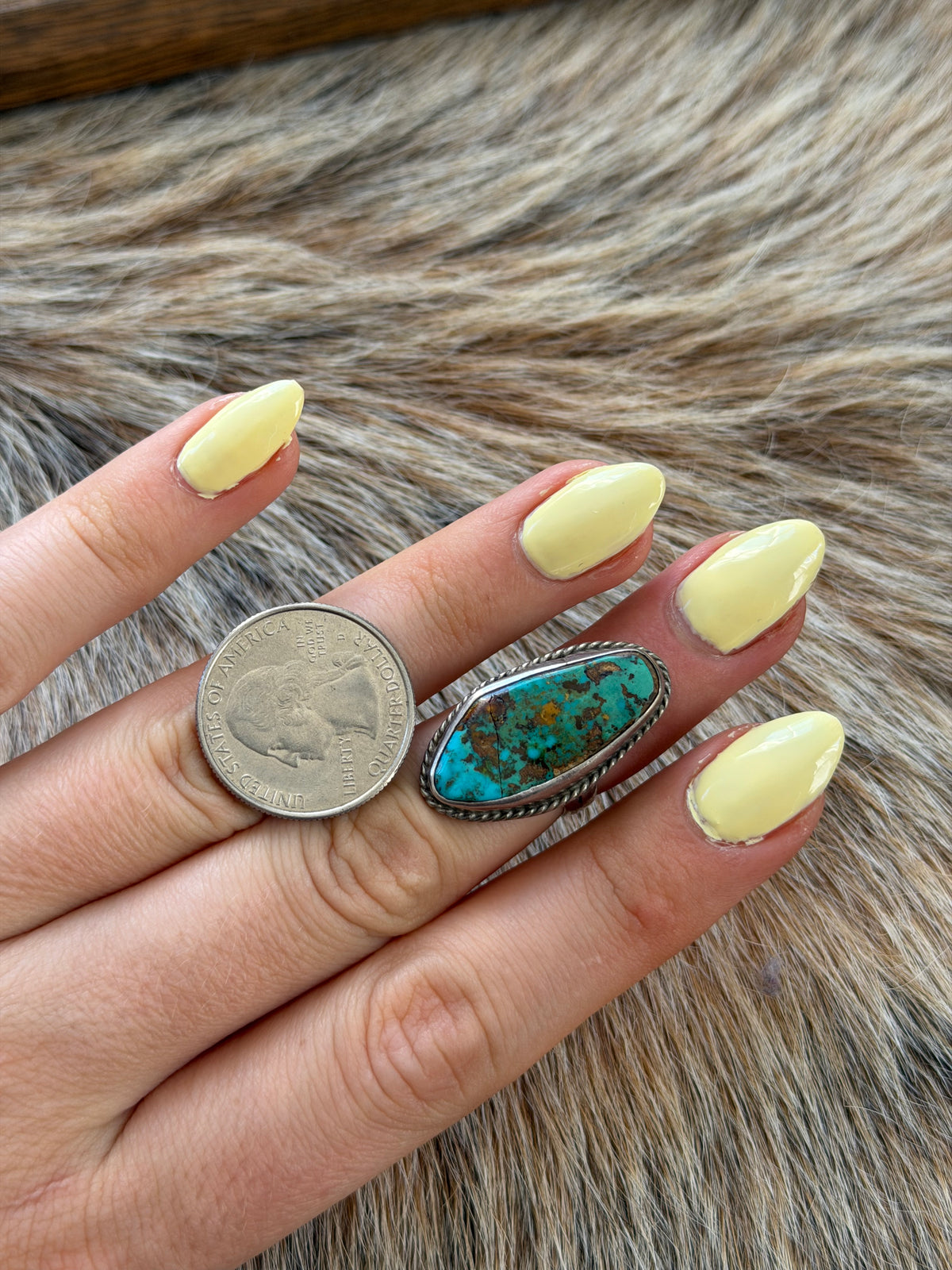 Size 5.5 Vintage Turquoise Ring
