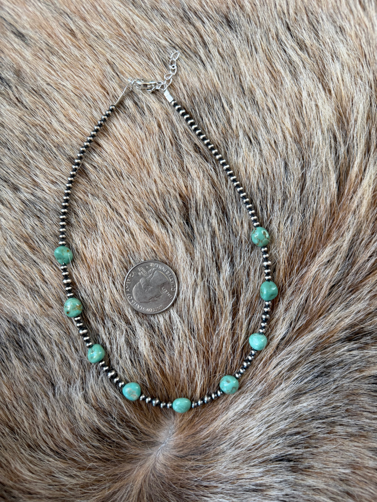 14" Green Turquoise Necklace