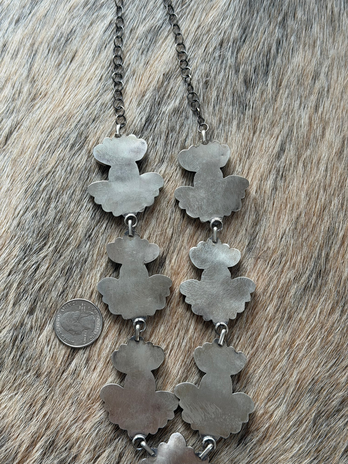 Mixed Turquoise Cluster Necklace and Earrings Set