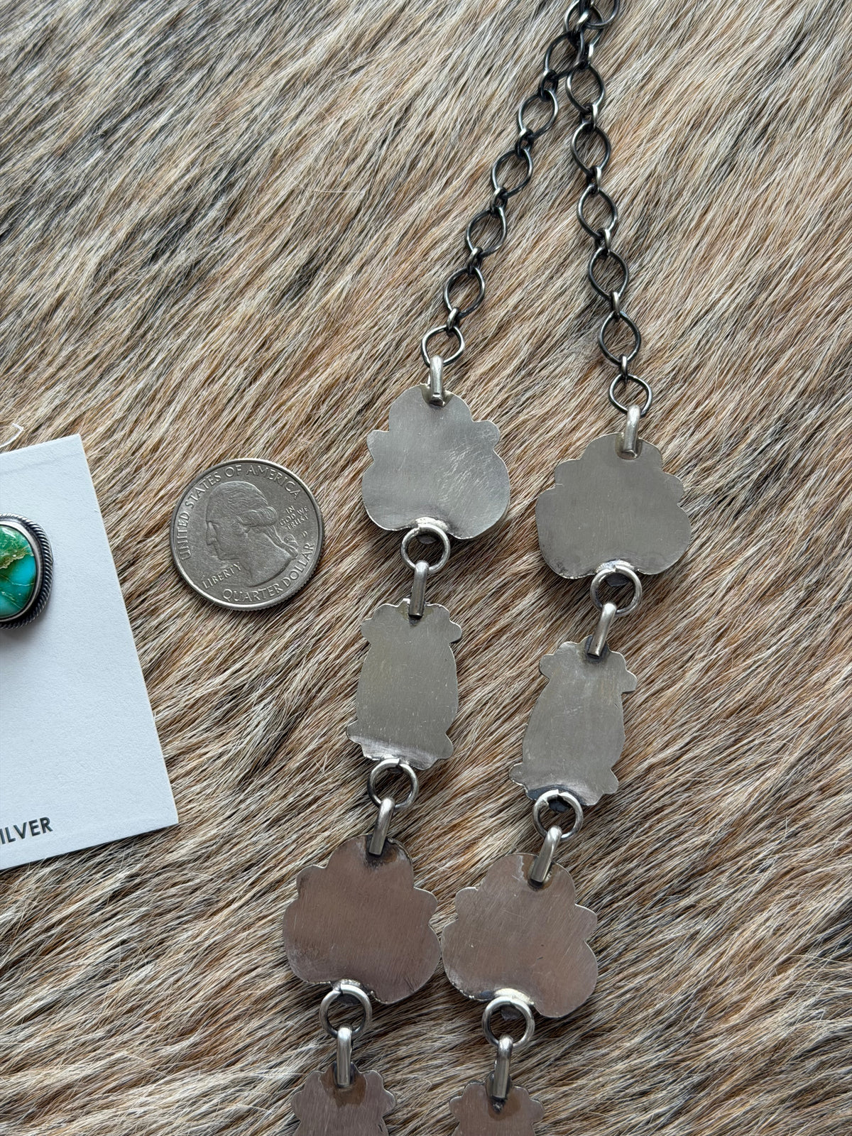 Sonoran Gold Turquoise Cluster Necklace and Earrings Set