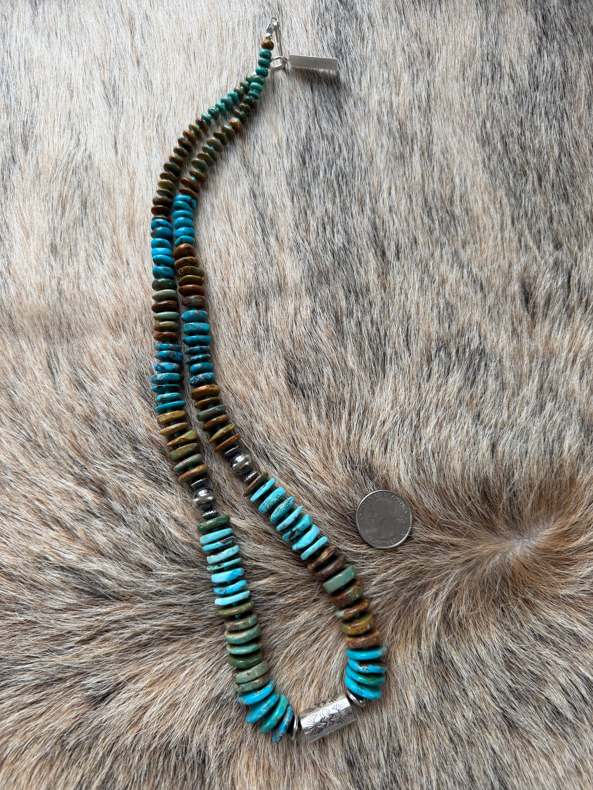 27" Kingman Turquoise Statement Necklace