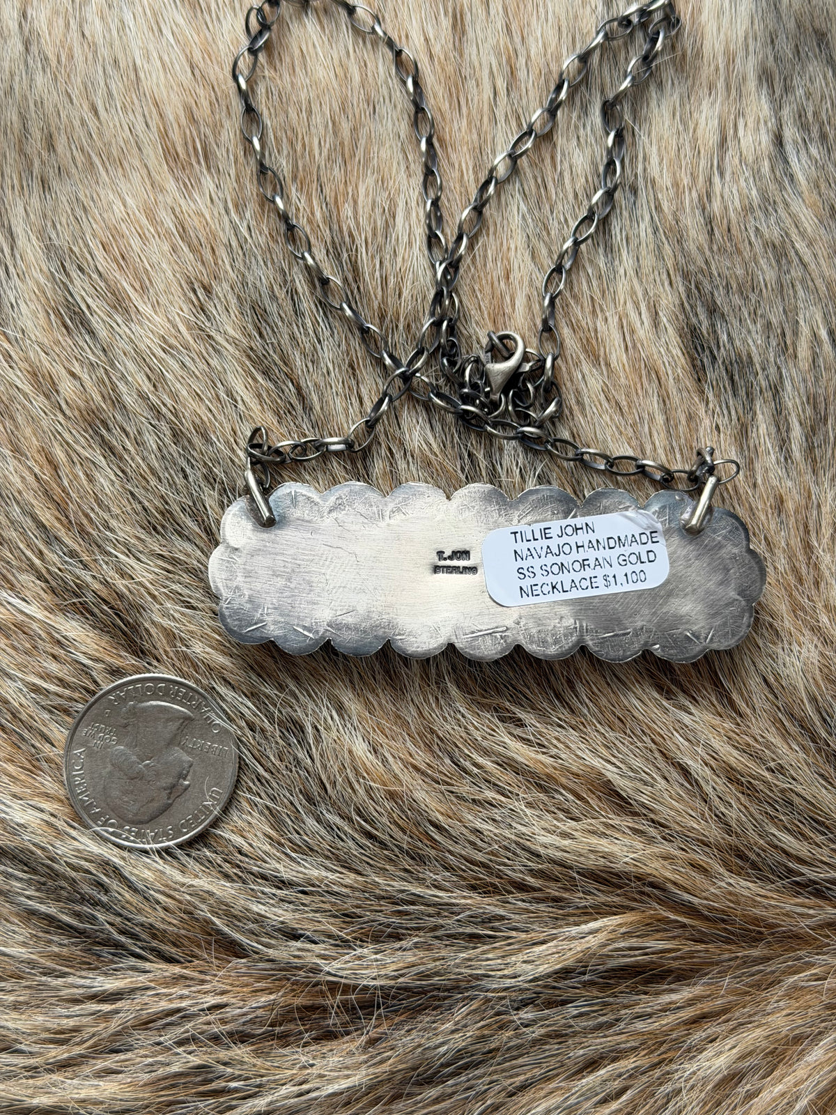 Sonoran Gold Turquoise Cluster Bar Necklace
