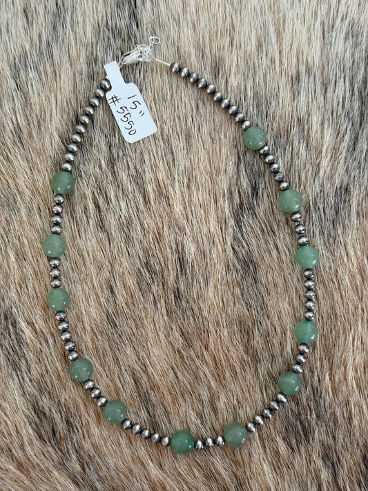 15" Green Aventurine Necklace