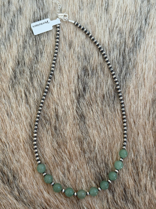 17" Green Aventurine Necklace