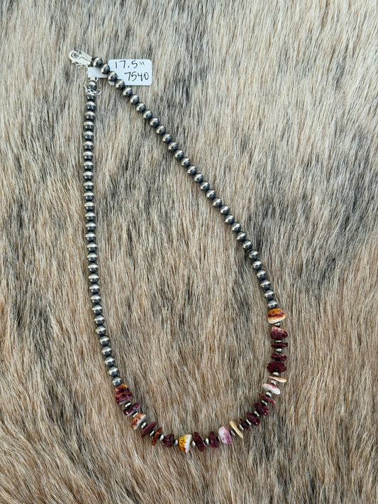 17.5" Purple Spiny Necklace