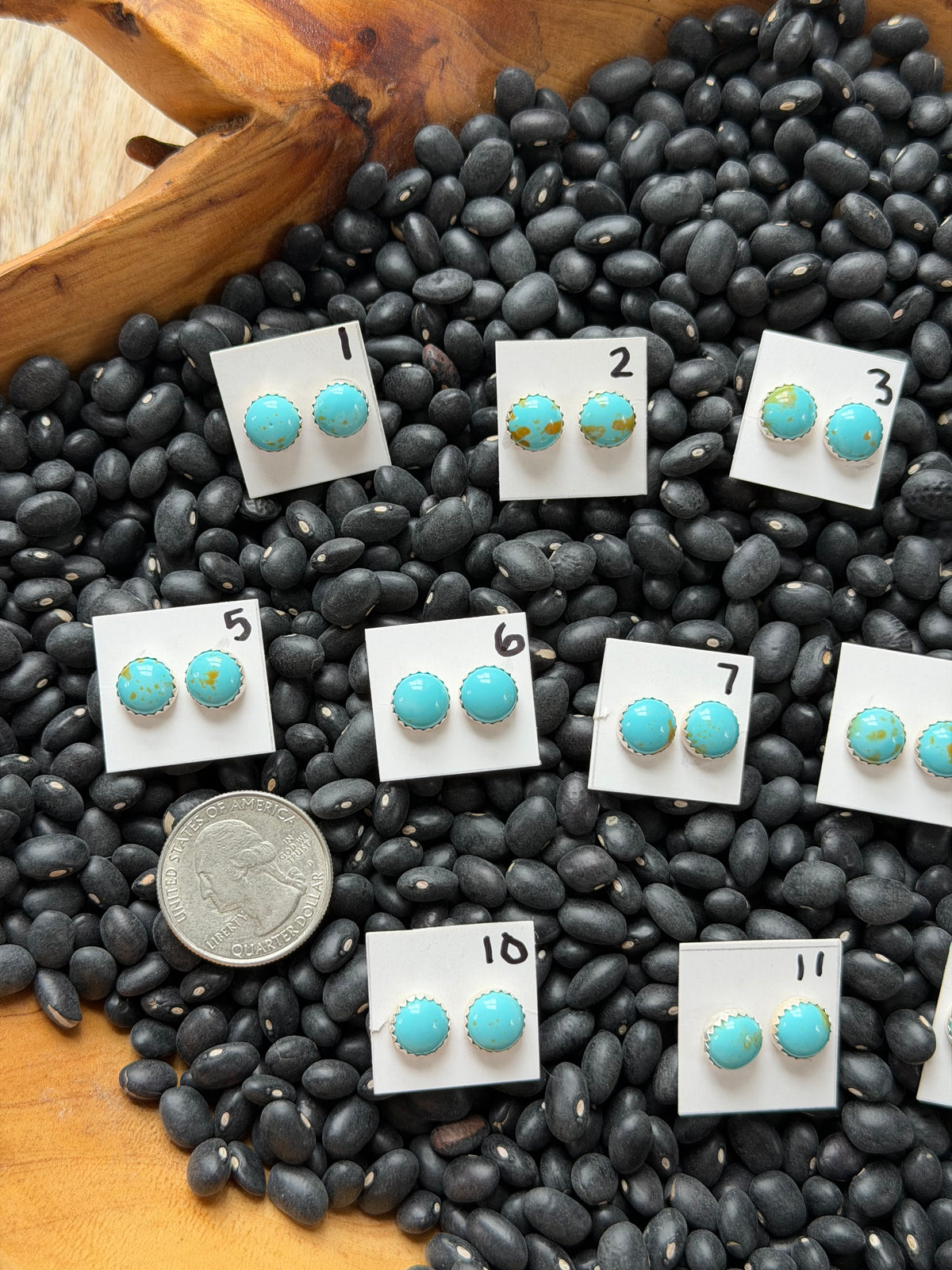 Kingman Turquoise Stud Earrings