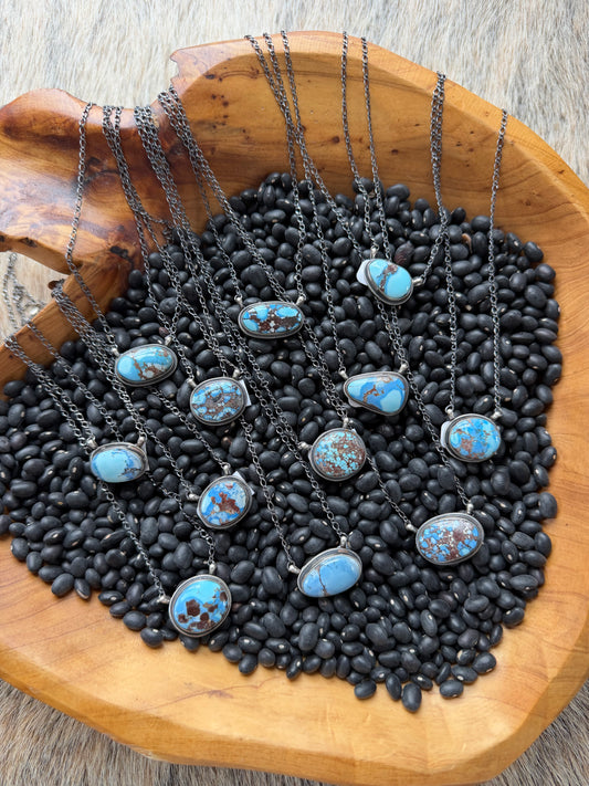 Golden Hills Turquoise Single Stone Necklace