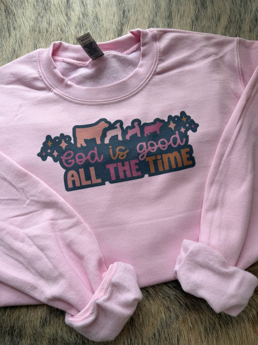 God is Good all the Time Livestock Crewneck