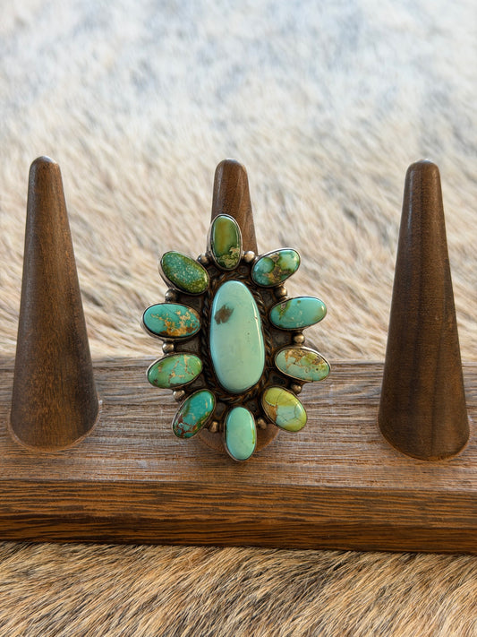 Sonoran Gold Turquoise Adjustable Cluster Ring