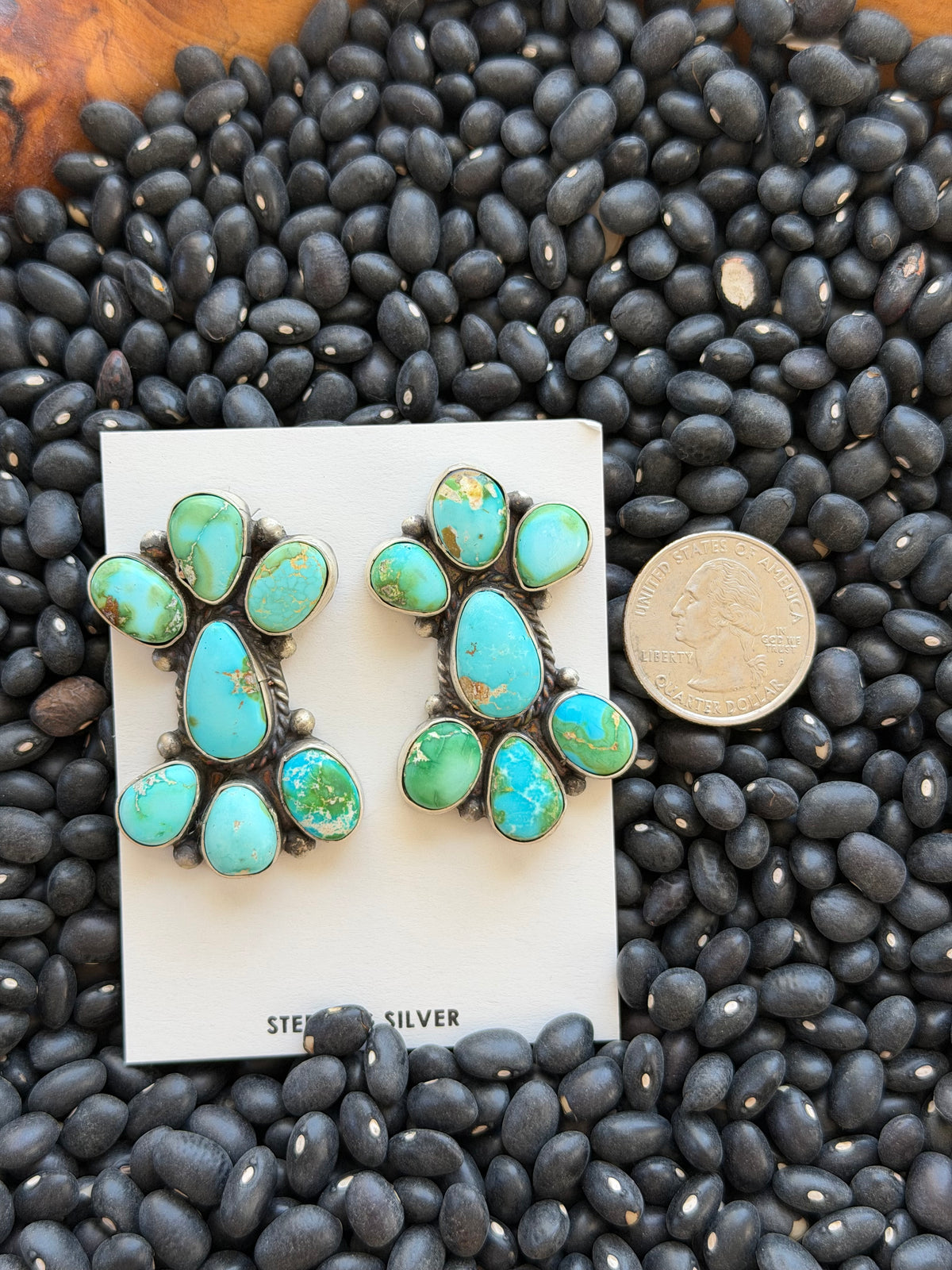 Sonoran Gold Turquoise Cluster Earrings