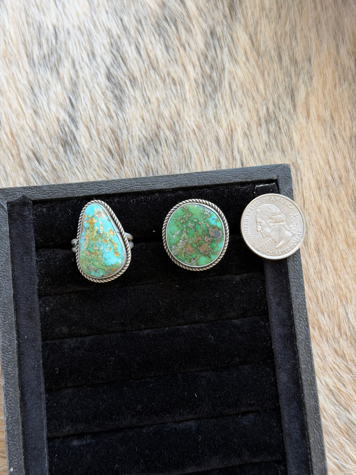 Adjustable Size 6-11 Sonoran Gold Turquoise Ring