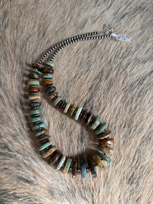 Turquoise Statement Necklace #12 - 23.75"