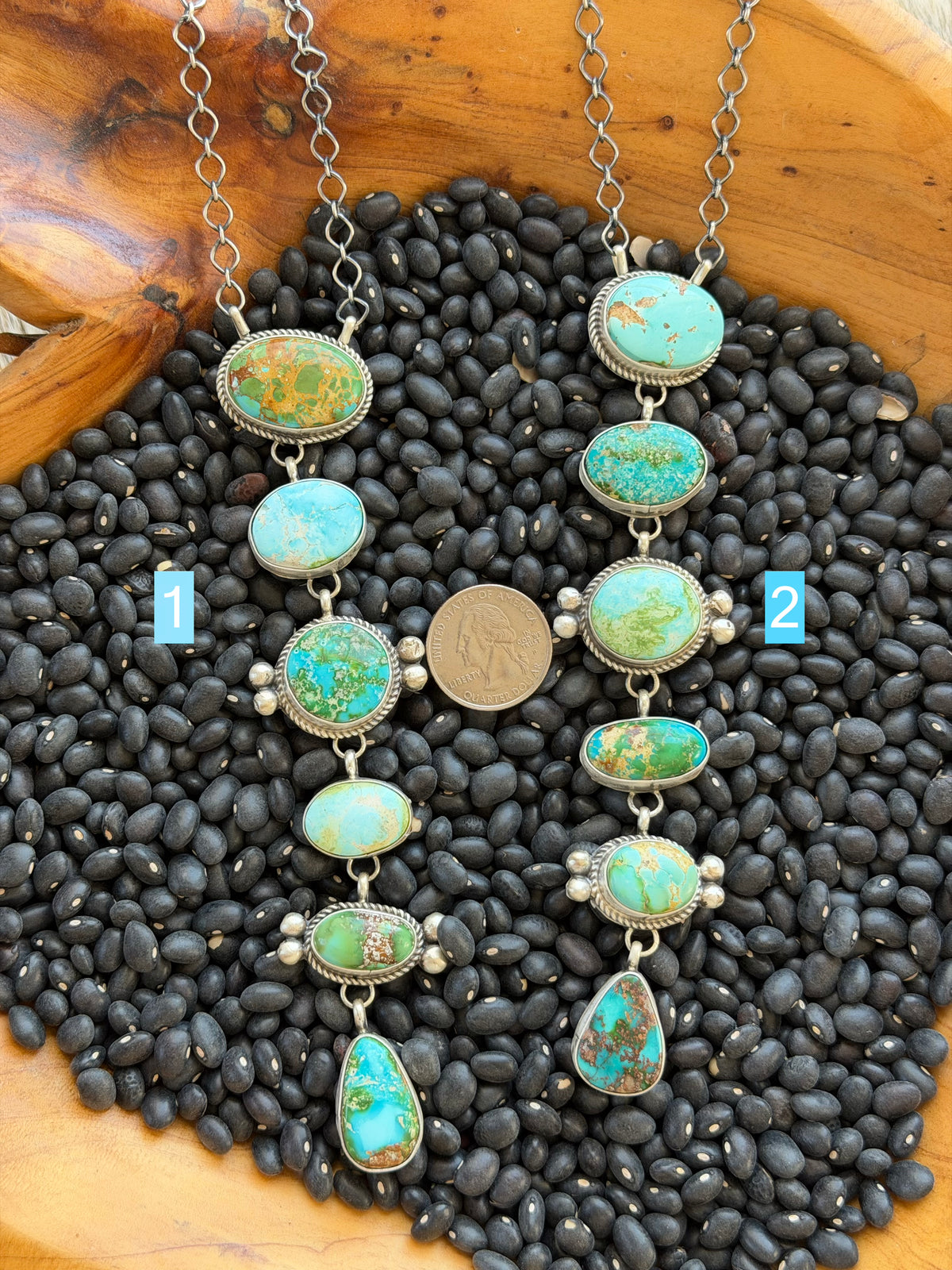 Sonoran Gold Turquoise Lariat Necklace