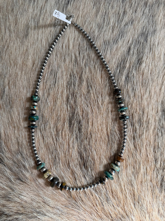 18.5" 4-7mm Turquoise Necklace