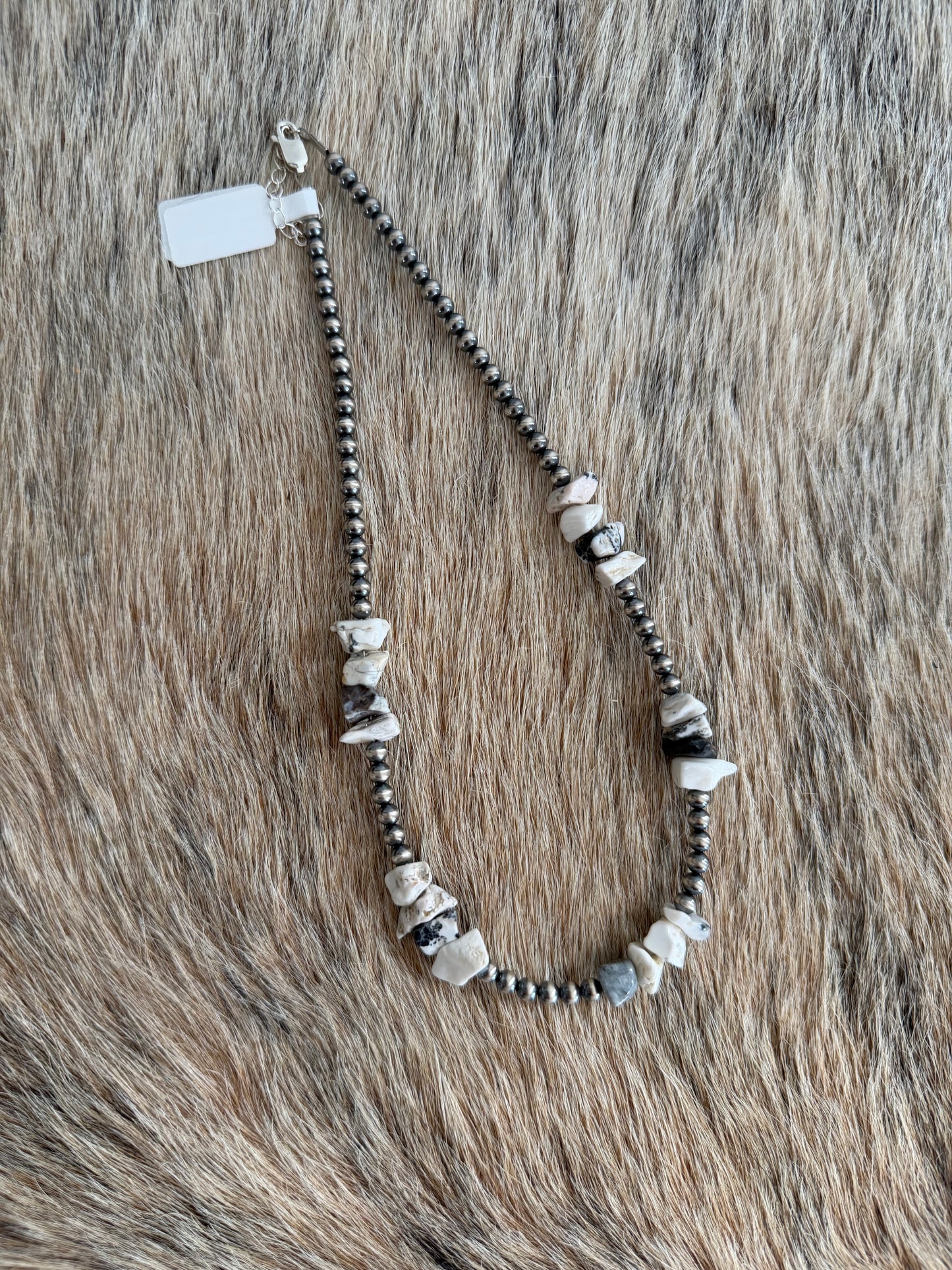 14.75" White Buffalo Necklace