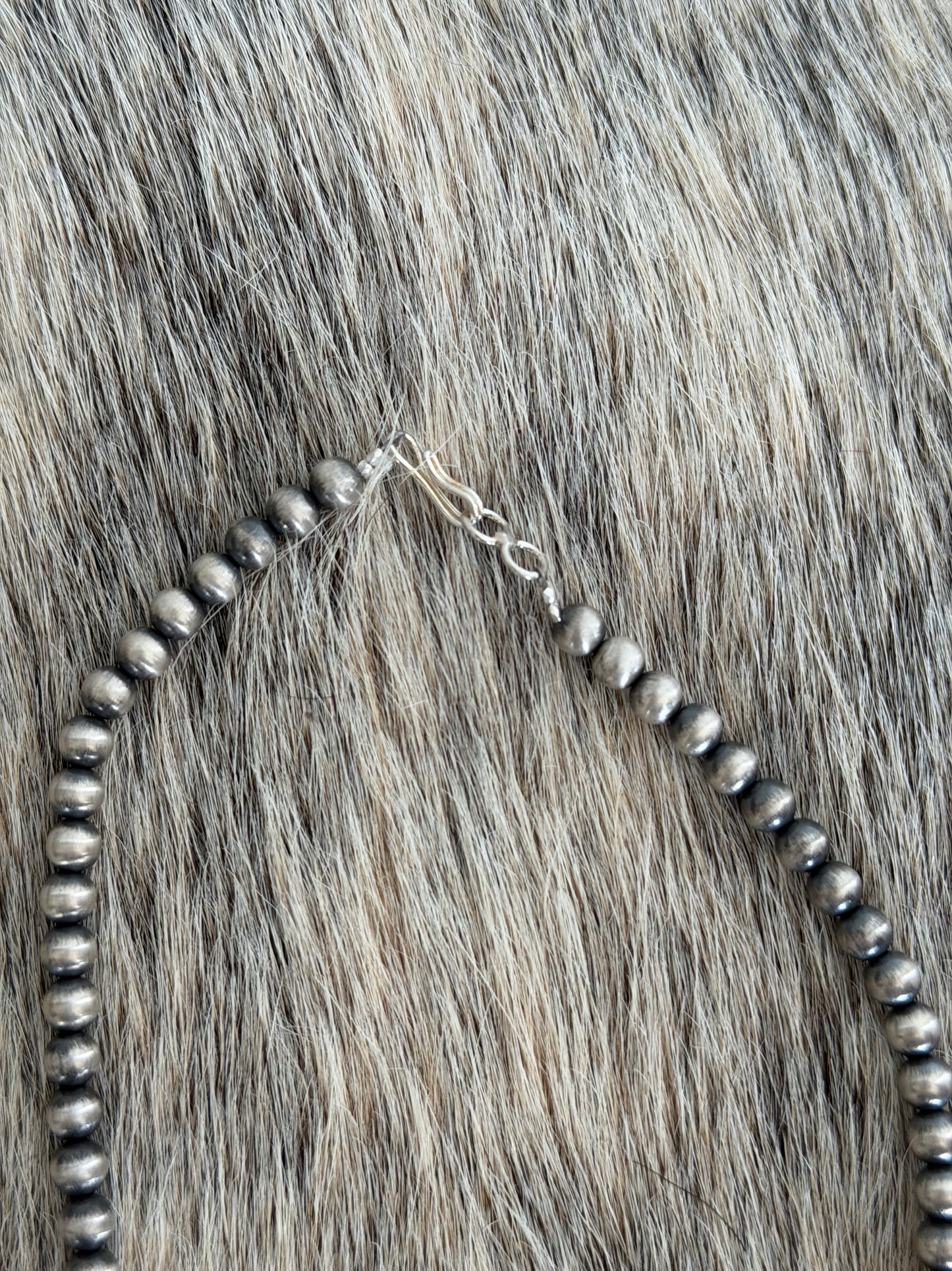 5mm 16" Sterling Pearls with Turquoise Pendant