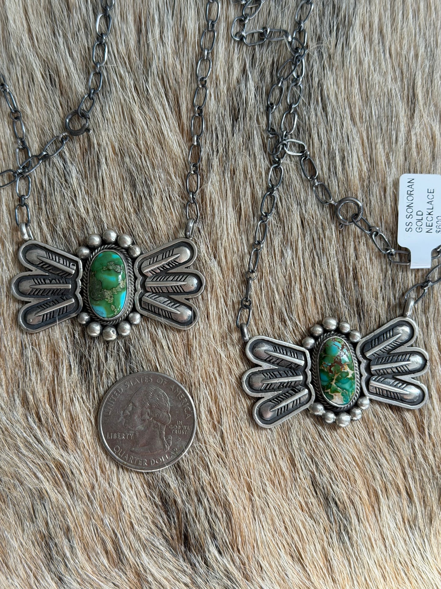 Sonoran Gold Turquoise Bar Necklace