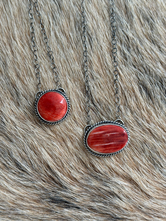 Red Spiny Necklace