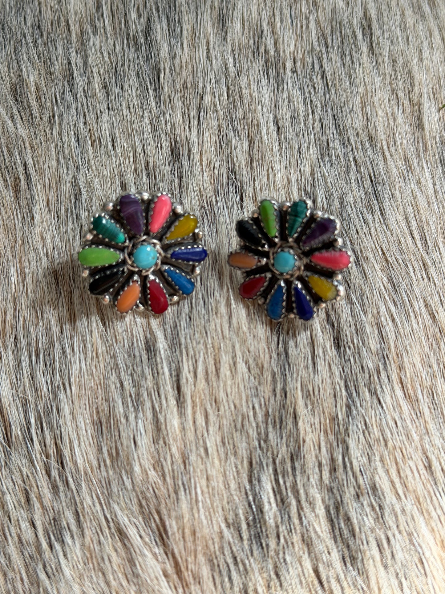 Multicolor Cluster Earrings
