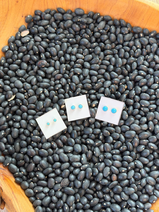Dainty Kingman Turquoise Earrings