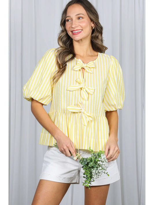 Yellow Bow Tee