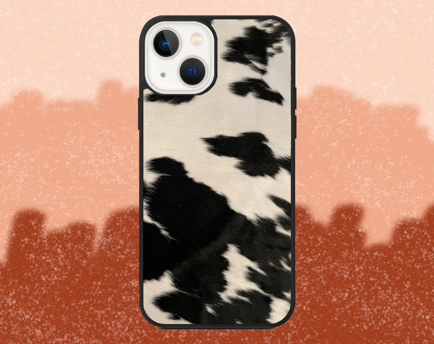 Black and White Cowhide Design iPhone Case