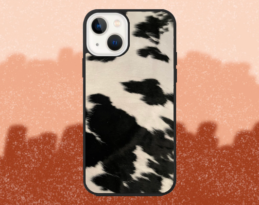 Black and White Cowhide Design iPhone Case